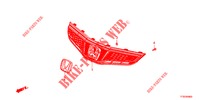 GRILL, VORNE/ZIERLEISTE  für Honda JAZZ 1.2 LSLP 5 Türen 5 gang-Schaltgetriebe 2012