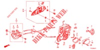 TUERSCHLOSS, HINTEN/AEUSSERER GRIFF (2) für Honda JAZZ 1.2 LSLP 5 Türen 5 gang-Schaltgetriebe 2012