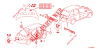 EMBLEM/WARNETIKETT  für Honda JAZZ 1.4 LUXURY 5 Türen 5 gang-Schaltgetriebe 2012