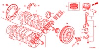 KOLBEN/KURBELWELLE  für Honda JAZZ 1.4 LUXURY 5 Türen 5 gang-Schaltgetriebe 2012