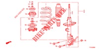 STOSSDAEMPFER, VORNE  für Honda JAZZ 1.4 LUXURY 5 Türen 5 gang-Schaltgetriebe 2012