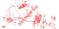 TUERSCHLOSS, HINTEN/AEUSSERER GRIFF (2) für Honda JAZZ 1.4 LUXURY 5 Türen 5 gang-Schaltgetriebe 2012