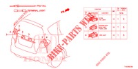ELEKTR. STECKVERBINDER (ARRIERE) für Honda JAZZ 1.4 ESL 5 Türen vollautomatische 2012
