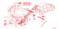 EMBLEM/WARNETIKETT  für Honda JAZZ 1.4 ESL 5 Türen vollautomatische 2012