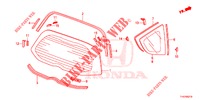 HECKFENSTER/HINTERES SEITENFENSTER  für Honda JAZZ 1.4 ESL 5 Türen vollautomatische 2012