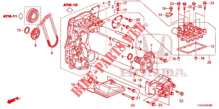 OELPUMPE (CVT) für Honda JAZZ 1.4 ESL 5 Türen vollautomatische 2012