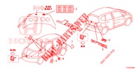 EMBLEM/WARNETIKETT  für Honda JAZZ 1.4 LS 5 Türen 5 gang-Schaltgetriebe 2012