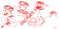 INNENLEUCHTE  für Honda JAZZ 1.4 LS 5 Türen 5 gang-Schaltgetriebe 2012