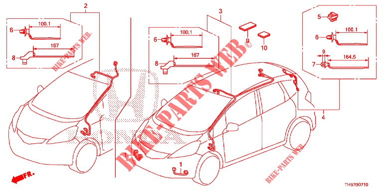 KABELBAUM (LH) (6) für Honda JAZZ 1.4 LS 5 Türen 5 gang-Schaltgetriebe 2012
