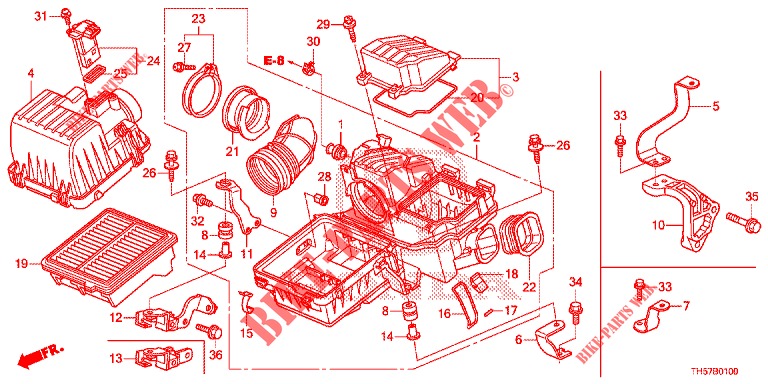 LUFTFILTER (1) für Honda JAZZ 1.4 LS 5 Türen 5 gang-Schaltgetriebe 2012