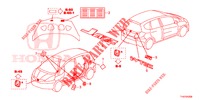 EMBLEM/WARNETIKETT  für Honda JAZZ 1.2 ELEGANCE 5 Türen 5 gang-Schaltgetriebe 2013