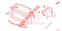 HECKFENSTER/HINTERES SEITENFENSTER  für Honda JAZZ 1.2 ELEGANCE LSH 5 Türen 5 gang-Schaltgetriebe 2013
