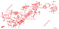 AUSPUFFROHR/SCHALLDAEMPFER (PGM FI)  für Honda JAZZ 1.2 LSI 5 Türen 5 gang-Schaltgetriebe 2013