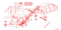 EMBLEM/WARNETIKETT  für Honda JAZZ 1.2 LSI 5 Türen 5 gang-Schaltgetriebe 2013