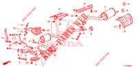 AUSPUFFROHR/SCHALLDAEMPFER (PGM FI)  für Honda JAZZ 1.2 S 5 Türen 5 gang-Schaltgetriebe 2013