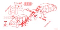 EMBLEM/WARNETIKETT  für Honda JAZZ 1.2 S 5 Türen 5 gang-Schaltgetriebe 2013
