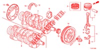 KOLBEN/KURBELWELLE  für Honda JAZZ 1.2 S 5 Türen 5 gang-Schaltgetriebe 2013