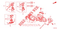 SCHLIESSZYLINDER KOMPONENTEN  für Honda JAZZ 1.2 S 5 Türen 5 gang-Schaltgetriebe 2013
