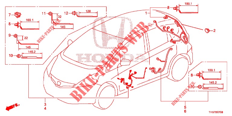 KABELBAUM (LH) (5) für Honda JAZZ 1.2 S 5 Türen 5 gang-Schaltgetriebe 2013