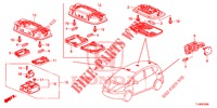 INNENLEUCHTE  für Honda JAZZ 1.2 LSH 5 Türen 5 gang-Schaltgetriebe 2014
