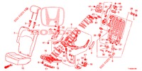 RUECKSITZ/SITZGURT, (D.) (1) für Honda JAZZ 1.2 LSH 5 Türen 5 gang-Schaltgetriebe 2014