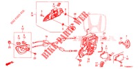 TUERSCHLOSS, HINTEN/AEUSSERER GRIFF (2) für Honda JAZZ 1.2 LSH 5 Türen 5 gang-Schaltgetriebe 2014