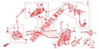 VORDERES TUERSCHLOSS/AEUSSERER GRIFF (2) für Honda JAZZ 1.2 LSH 5 Türen 5 gang-Schaltgetriebe 2014