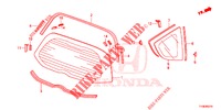 HECKFENSTER/HINTERES SEITENFENSTER  für Honda JAZZ 1.2 LSI 5 Türen 5 gang-Schaltgetriebe 2014