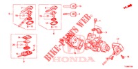 SCHLIESSZYLINDER KOMPONENTEN  für Honda JAZZ 1.2 LSI 5 Türen 5 gang-Schaltgetriebe 2014