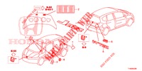 EMBLEM/WARNETIKETT  für Honda JAZZ 1.2 S 5 Türen 5 gang-Schaltgetriebe 2014