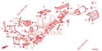 AUSPUFFROHR/SCHALLDAEMPFER (PGM FI)  für Honda JAZZ 1.4 LUXURY 5 Türen 5 gang-Schaltgetriebe 2014