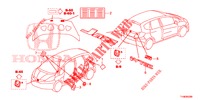 EMBLEM/WARNETIKETT  für Honda JAZZ 1.4 LUXURY 5 Türen 5 gang-Schaltgetriebe 2014