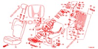 RUECKSITZ/SITZGURT, (D.) (1) für Honda JAZZ 1.4 LUXURY 5 Türen 5 gang-Schaltgetriebe 2014