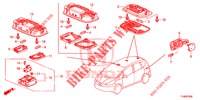 INNENLEUCHTE  für Honda JAZZ 1.2 ELEGANCE LS 5 Türen 5 gang-Schaltgetriebe 2014