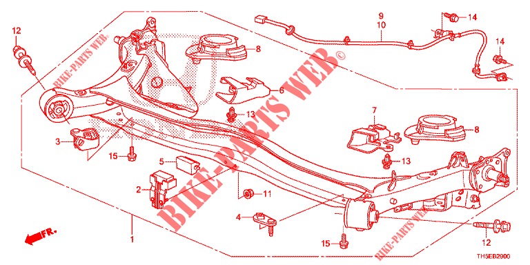 HINTERRADACHSE  für Honda JAZZ 1.4 SPH 5 Türen 5 gang-Schaltgetriebe 2014