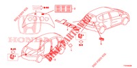EMBLEM/WARNETIKETT  für Honda JAZZ 1.2 LSH 5 Türen 5 gang-Schaltgetriebe 2015