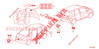 EMBLEM/WARNETIKETT  für Honda JAZZ 1.2 S 5 Türen 5 gang-Schaltgetriebe 2015