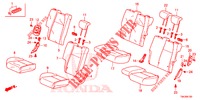 RUECKSITZ/SITZGURT,(2D)  für Honda JAZZ 1.4 EXECUTIVE 5 Türen 6 gang-Schaltgetriebe 2016