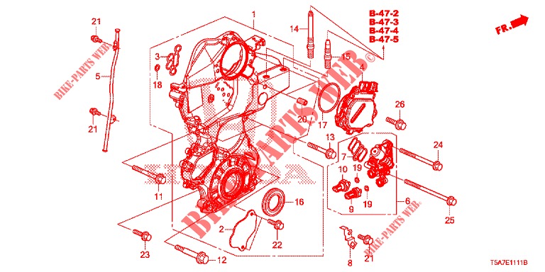 KETTENGEHAEUSE (2) für Honda JAZZ 1.4 EXECUTIVE 5 Türen 6 gang-Schaltgetriebe 2016