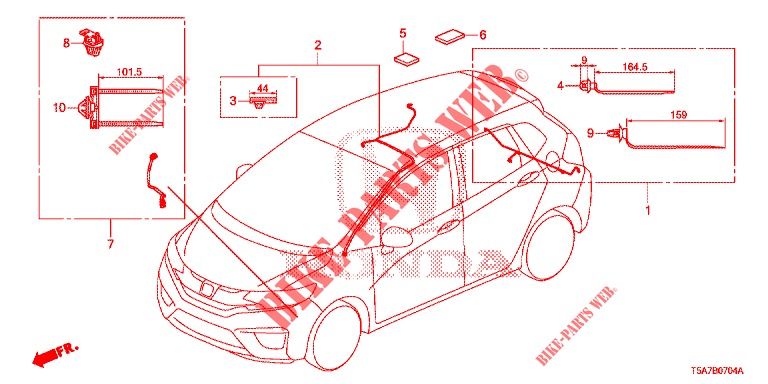 KABELBAUM (5) (LH) für Honda JAZZ 1.3 EXCLUSIVE 5 Türen vollautomatische 2016