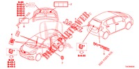 EMBLEM/WARNETIKETT  für Honda JAZZ 1.3 ELEGANCE 5 Türen 6 gang-Schaltgetriebe 2016