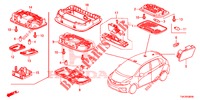 INNENLEUCHTE  für Honda JAZZ 1.3 ELEGANCE 5 Türen 6 gang-Schaltgetriebe 2016
