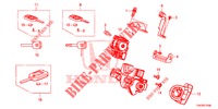 SCHLIESSZYLINDER KOMPONENTEN  für Honda JAZZ 1.3 ELEGANCE 5 Türen 6 gang-Schaltgetriebe 2016