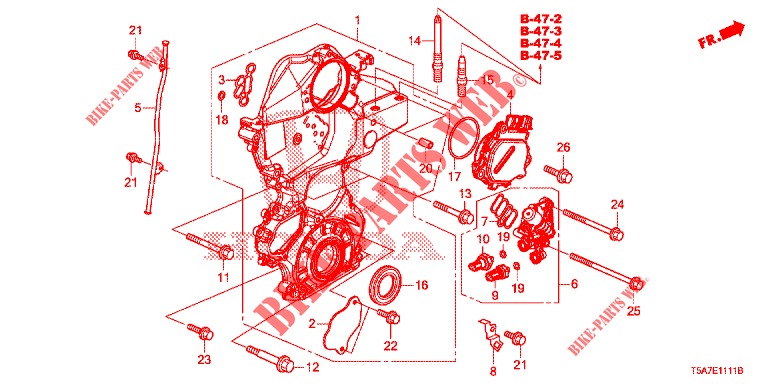 KETTENGEHAEUSE (2) für Honda JAZZ 1.3 EXECUTIVE 5 Türen vollautomatische 2017