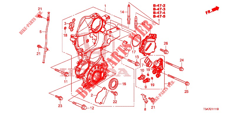 KETTENGEHAEUSE (2) für Honda JAZZ 1.3 EXCLUSIVE 5 Türen vollautomatische 2017