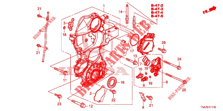 KETTENGEHAEUSE (2) für Honda JAZZ 1.4 ELEGANCE 5 Türen vollautomatische 2017