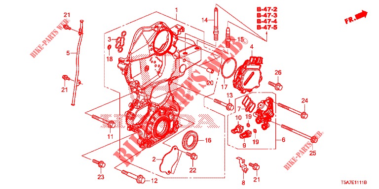 KETTENGEHAEUSE (2) für Honda JAZZ 1.4 EXECUTIVE 5 Türen 6 gang-Schaltgetriebe 2018