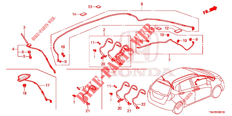 ANTENNE/LAUTSPRECHER (LH) (2) für Honda JAZZ 1.3 EXECUTIVE 5 Türen vollautomatische 2018