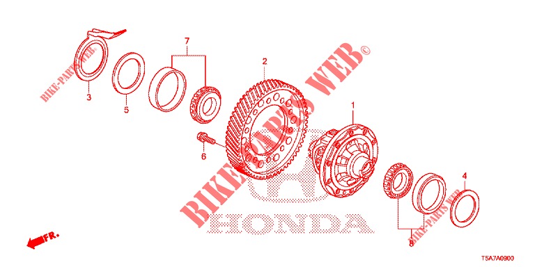 DIFFERENTIAL  für Honda JAZZ 1.3 EXECUTIVE 5 Türen vollautomatische 2018