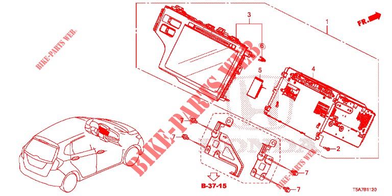 NAVIGATION TUNER (LH) für Honda JAZZ 1.3 EXECUTIVE 5 Türen vollautomatische 2018